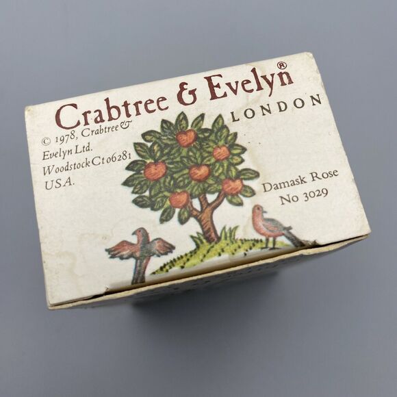 Crabtree & Evelyn Damask Rose Tudor Rose Country Bar Soap Box 3.5 Oz 3029 - Picture 4 of 6
